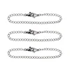 two lobster clasp 10cm chain silver
