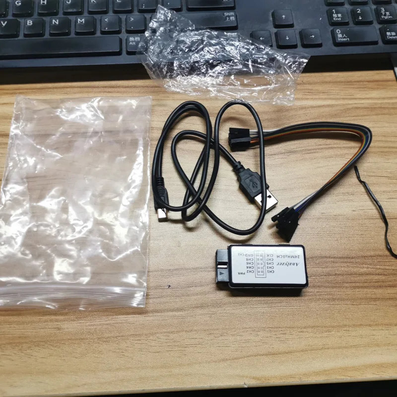 Сетевой анализатор LA1002, портативный мини USB 5 МГц 24 м 8 каналов, анализатор логики, набор устройств с кабелями, инструмент для анализа сети