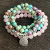 Ros Quartz with Life tree charm