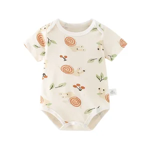 Custom Baby Clothes Unisex Cotton Short Sleeve Bodysuit One-Piece Outfit Baby Rompers