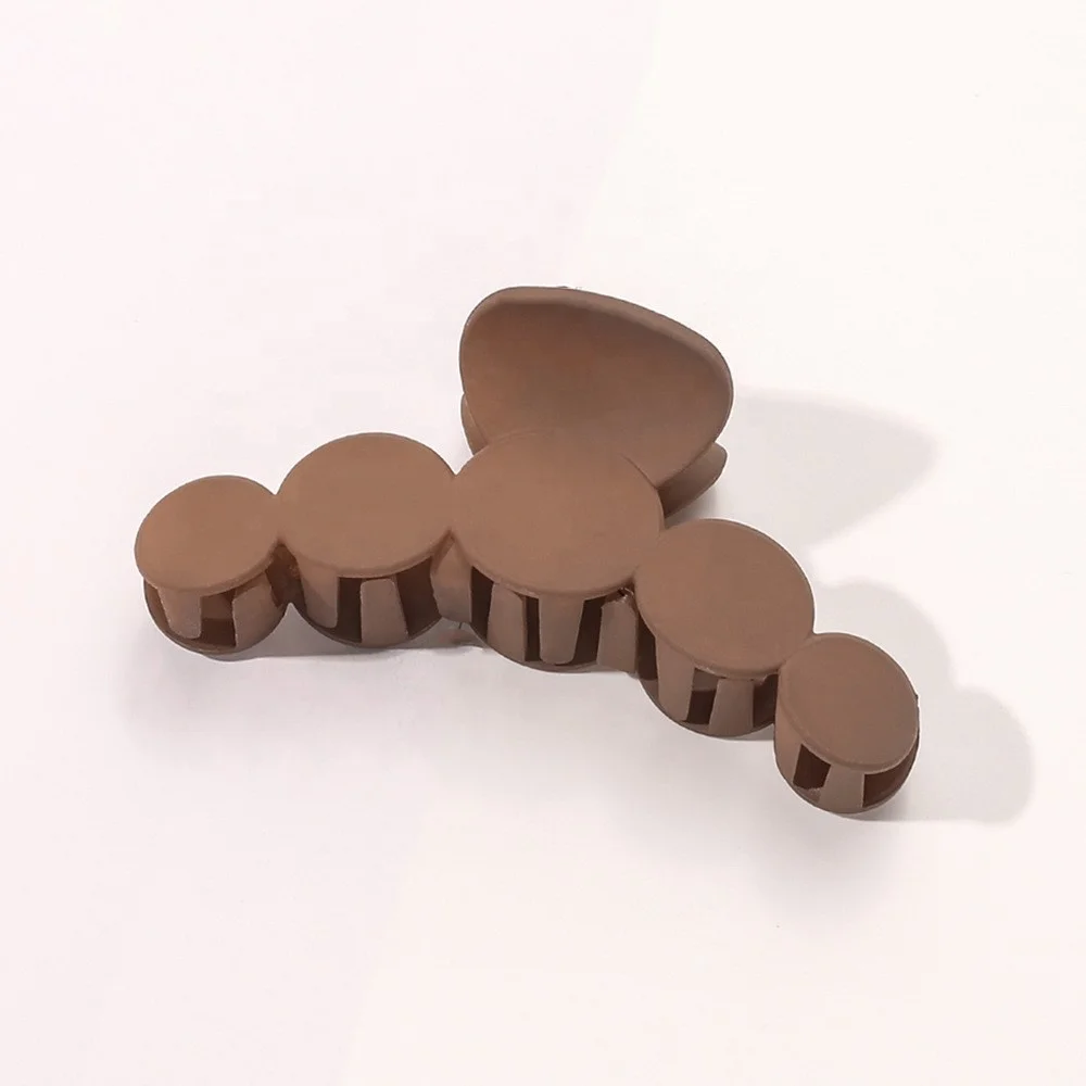 Simple Design Solid Color Plastic Hair Claw Korean Large Matte Hair Claw Clips for Woman Girls Thick Hair New Arrival