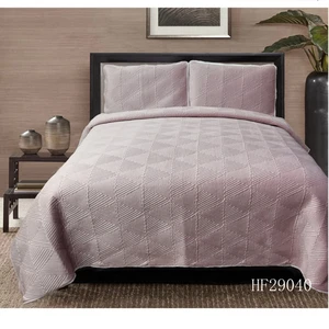 Hot Selling Fashionable Microfiber Full Size Luxury European Quilt Bedspread Bedding Set
