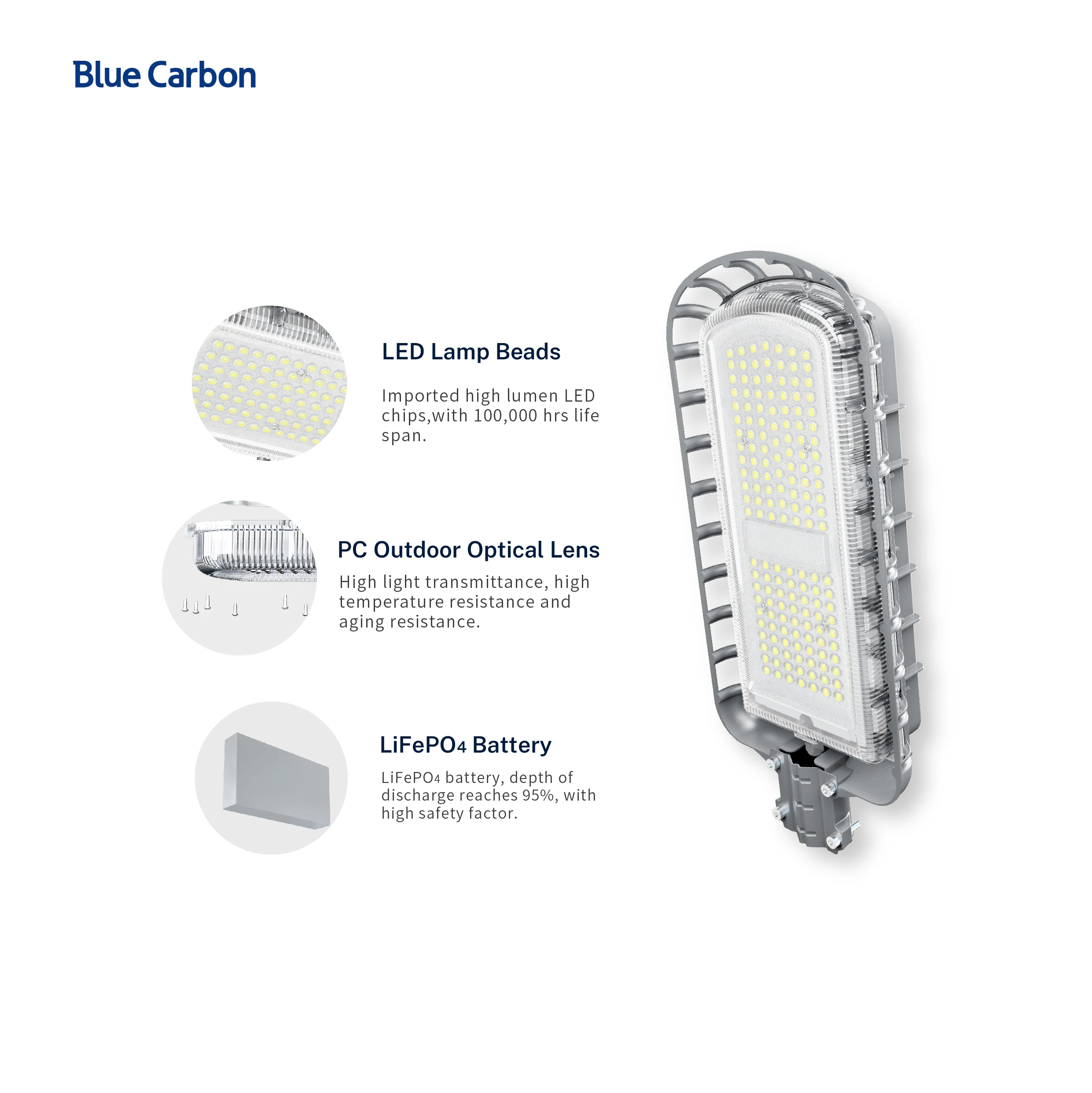 Factory Price High Lumens IP66 Waterproof 56W Solar Energy LED Street Light Outdoor Lighting Solar Street Lights