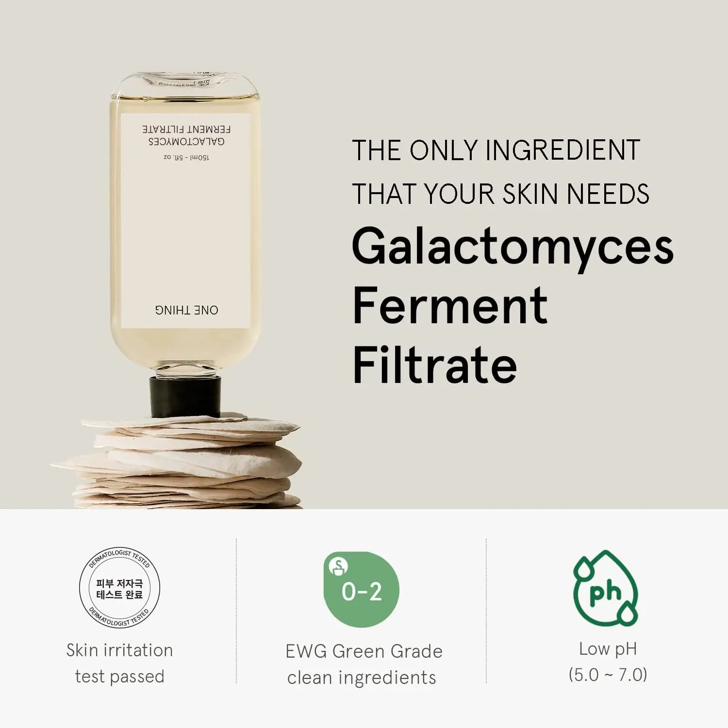 ONE THING Galactomyces Ferment 150ml Filtrate Daily for Essence Hydrating Toner for Clear Smooth Skin Pore  Korean Skin Care