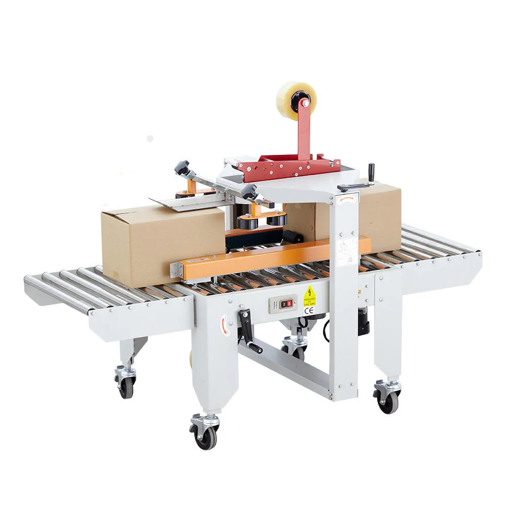 Pneumatic Fully Automatic Flaps Folding Adhesive Tape Case Carton ...