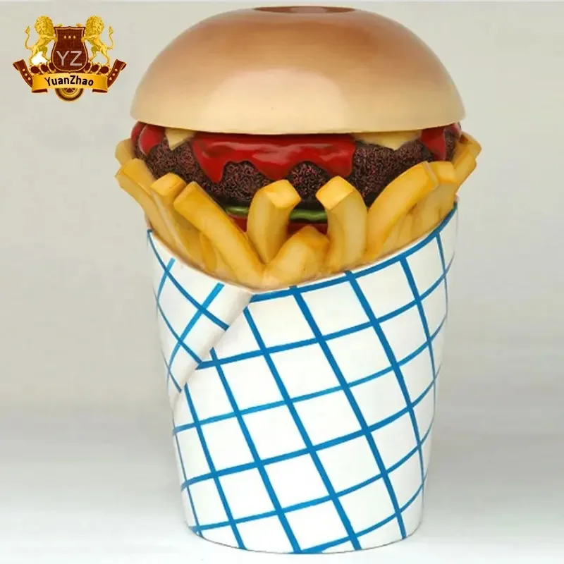 Hamburger E Patatine Fritte Illustrazione Vettoriale - Illustrazione di