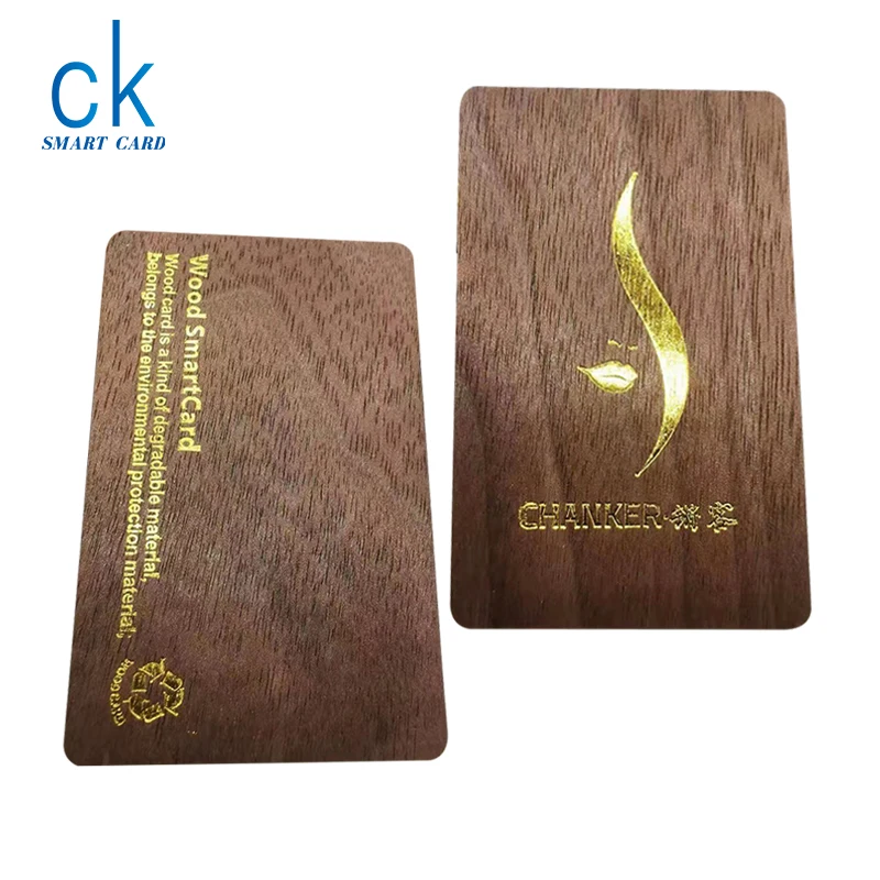 Sample Customized Gold Foil Craft Printing High Quality Wood Card
