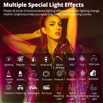 AMBITFUL A2 PRO Full-Color RGB Tube Light, CRI 95 TLCI 97 Accurate Color,2500k-8500k Adjustable detail image