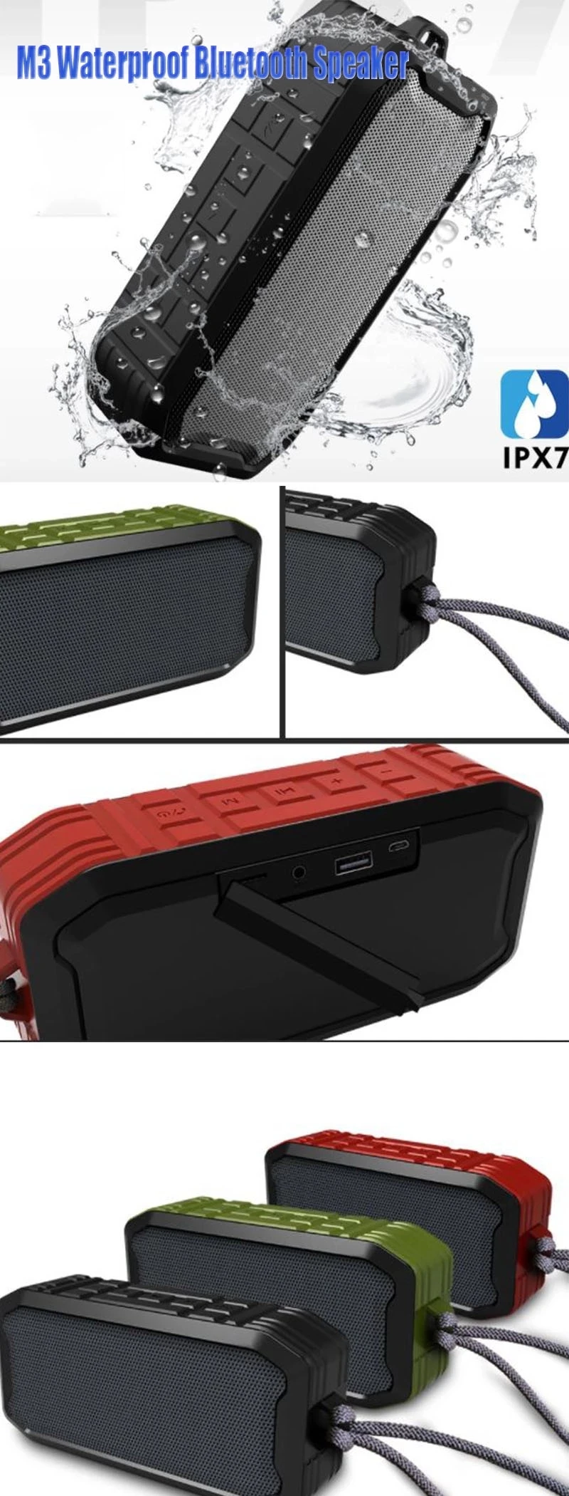 2021 Small Powered Sound Portable Speaker Wireless Outdoor Waterproof Blue tooth Speaker - ANKUX.COM