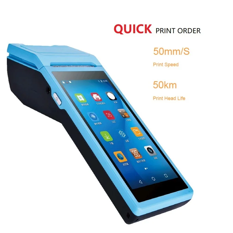 GOOJPRT Q2 Smart Mobile  All in One Pos Terminal With Printer Sim Card Wifi BT