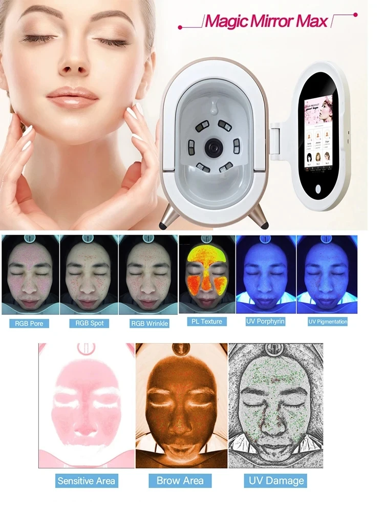 Skin Mirror Instrument Magic Mirror 3d Skin Analyzer/ Skin Analysis Skin Test Diagnosis System ...