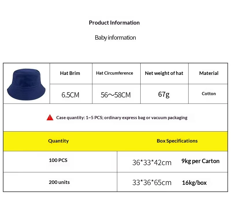 Cotton Children’s Fisherman Hat with Printed logo for Outdoor Hiking, Suitable for Both Men and Women preview 5
