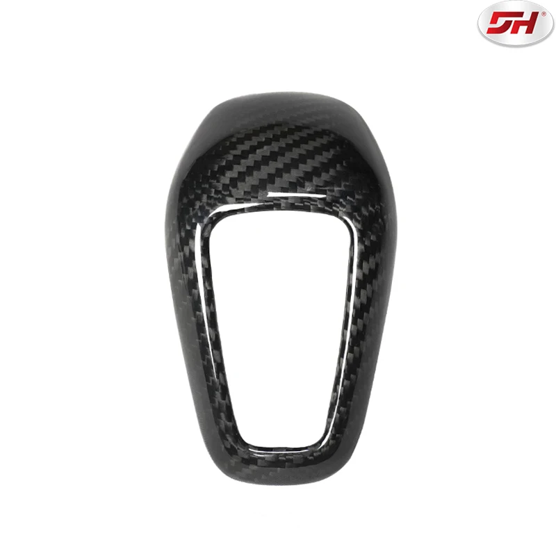 1pc Carbon Fiber Gear Shift Knob Cover New Energy Interior Decoration Car Sticker For Porsche