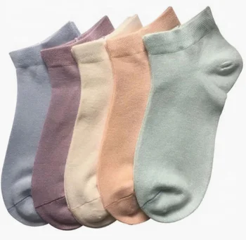 Custom Women Bamboo Ankle Socks Low Cut Thin Sock Lightweight breathable Color Soft Socks