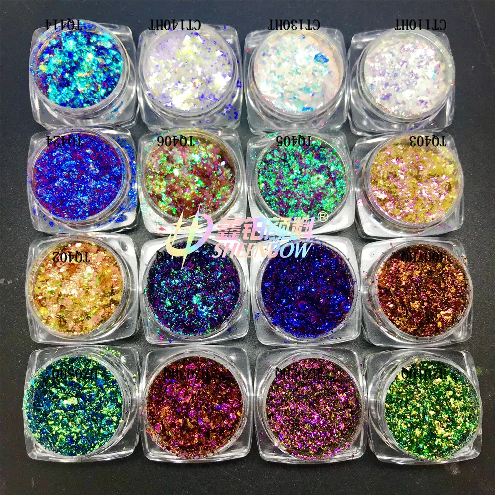 Пигментные тени для макияжа с хлопьями хамелеона