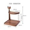 Rangement pour chat (vase à fleurs) - Style carré en bois de noyer