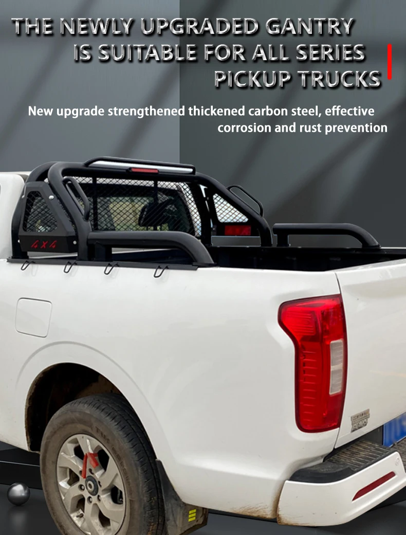 Steel Roll Bar 4x4 Roll Bar With Rack For Toyota Hilux Isuzu Dmax Ford