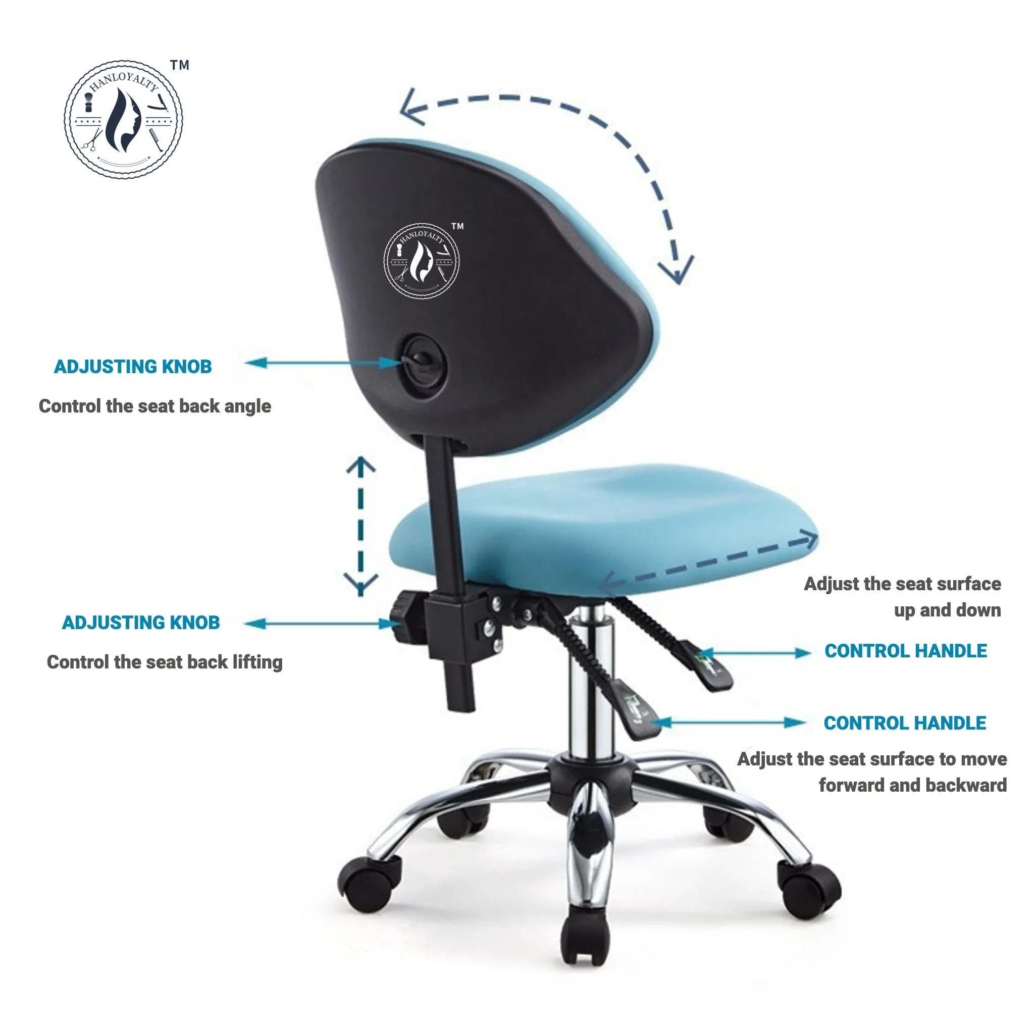 Высококачественный стоматологический маникюрный стул hanloy парикмахерский кресло для врачей медсестер косметолога