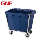 GNF hotel large capacity stainless steel laundry trolley cart linen cart