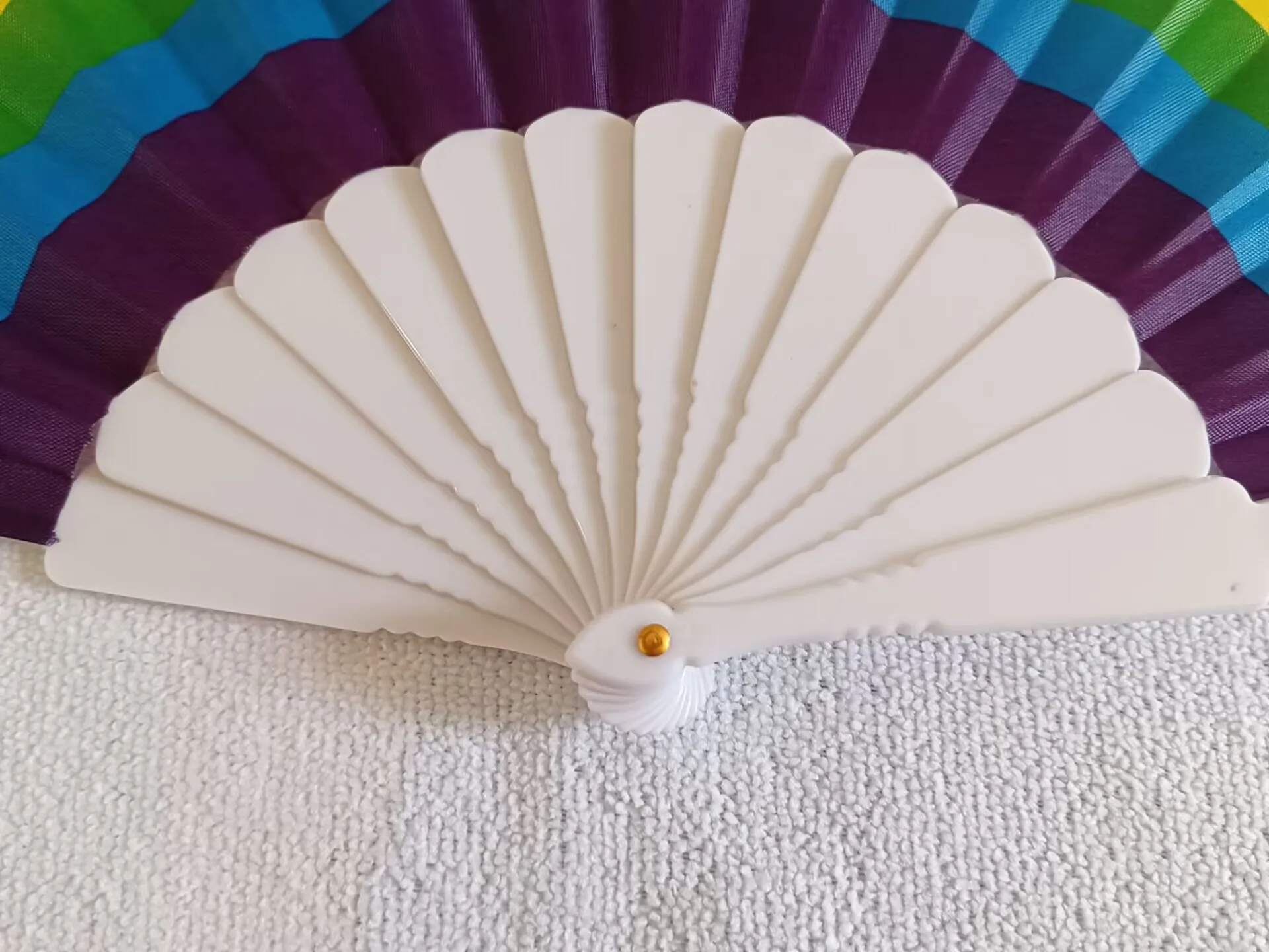 Custom Logo Rainbow Hand Fans Gay Pride Fans Rainbow LGBT Party Decoration Folding Hand Fan