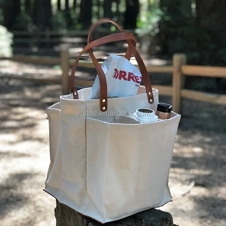 Ew0120 Sturdy Heavy Duty Canvas Tote Bags Shopping Farmers Market Tote