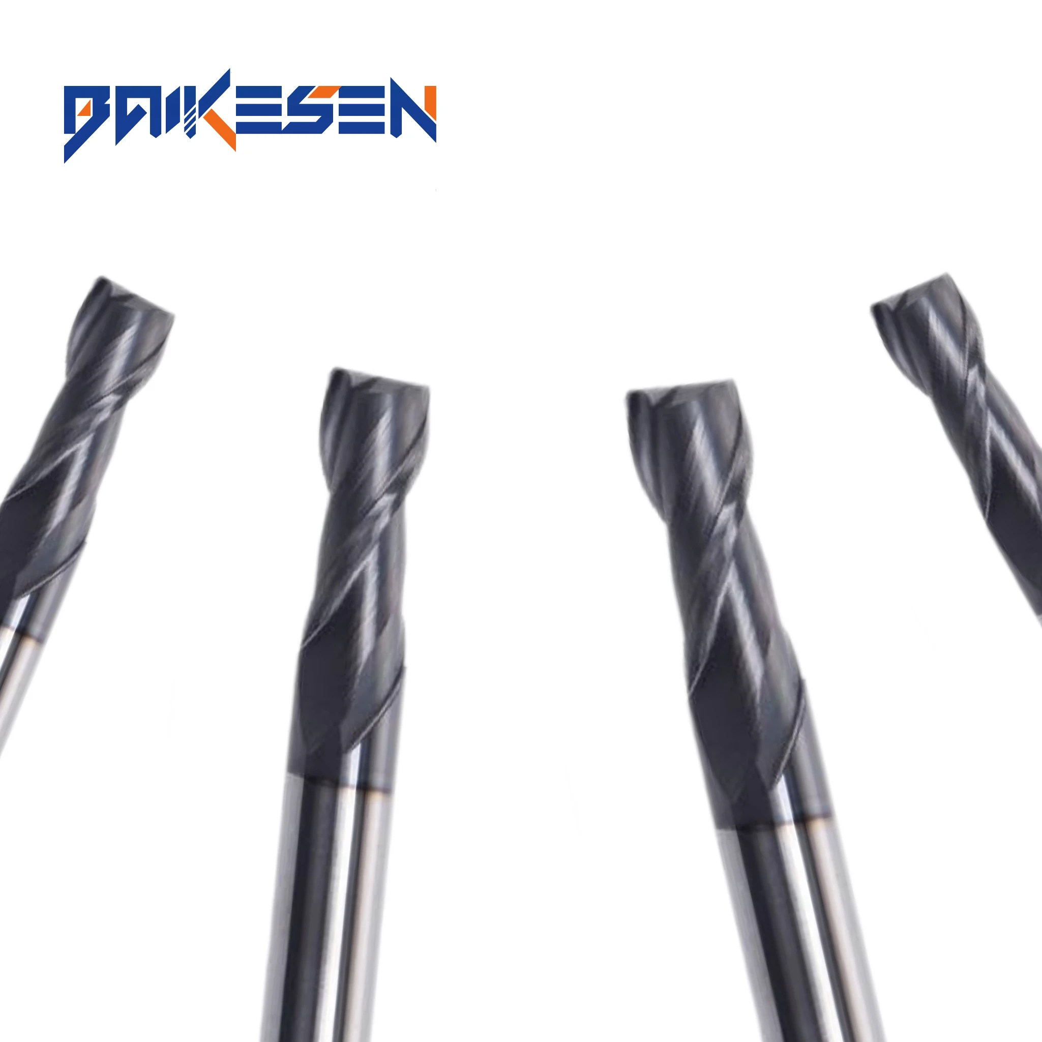 Bks Integral Carbide 2 Flute Flat Bottom End Mills Cost Effective Long Life Cnc Milling Cutter