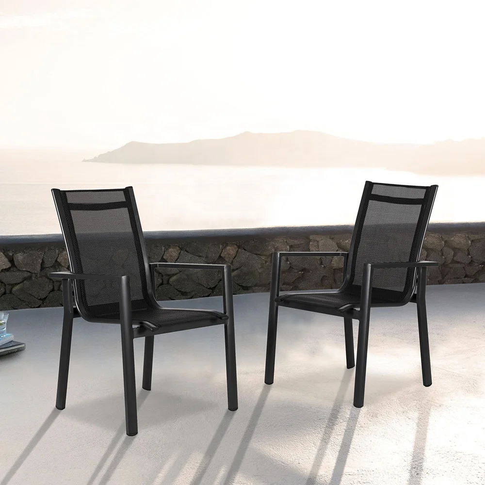 8pcs Outdoor Aluminum Stacking Sling Back Chairs With Matched Extendable Table For Dining Buy Aluminum Sling Chair 8pcs Outdoor Aluminum Stacking Sling Back Chairs With Matched Extendable Table For Dining Buy Aluminum Sling Chair