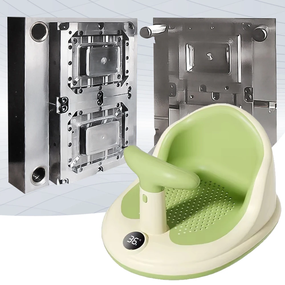 Sunnuo Custom Anti-Slip Baby Bath Seat New Design Household Product Plastic Injection Moulding