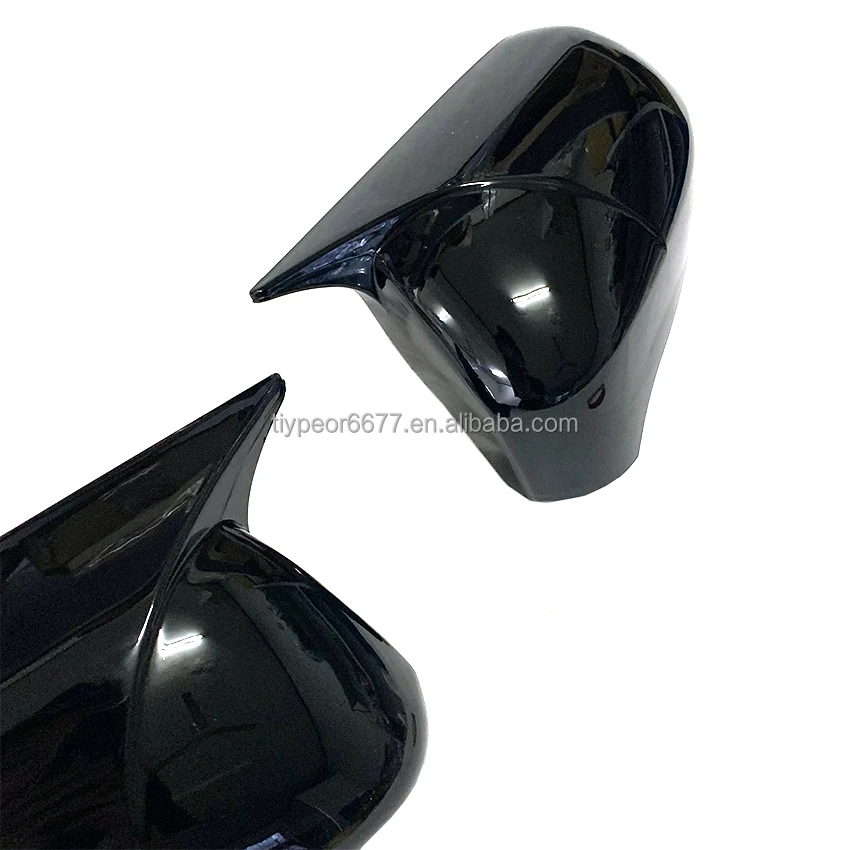 product gloss black rear view mirror cover cap without turn light for tiypeor honda civic 2006 2012 side door mirror shell decoration-9