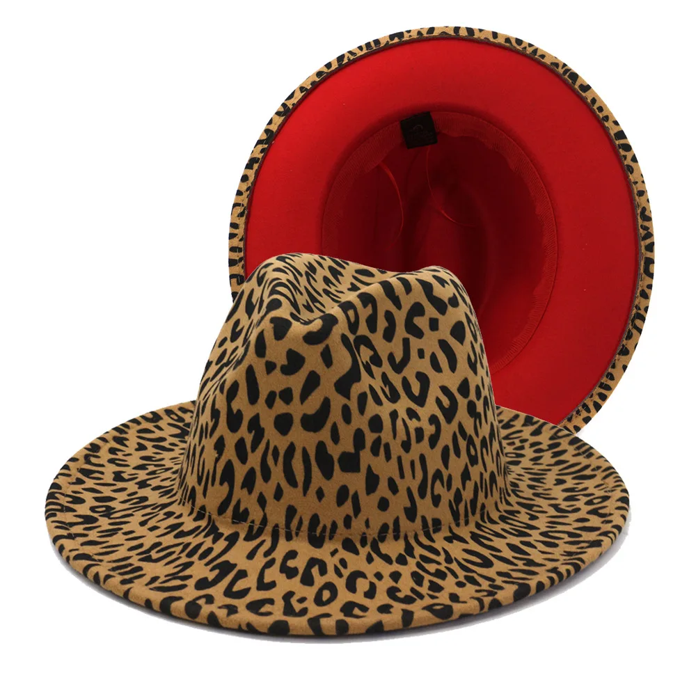 leopard brim hat