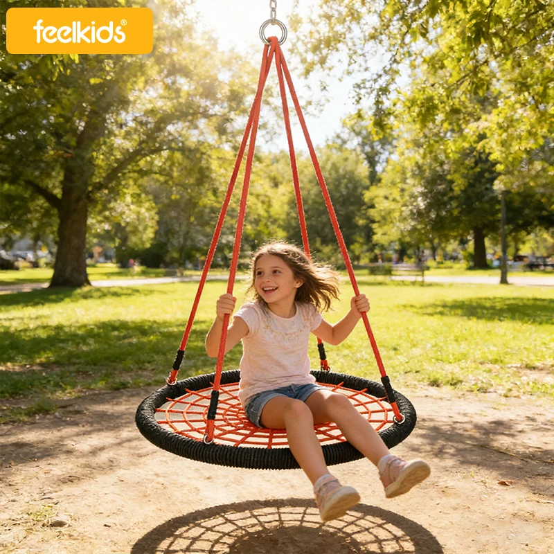 Feelkids Outdoor Metal & Plastic Bird Nest Swing High Quality for Kids Play Set with 100-500kg Capacity and 