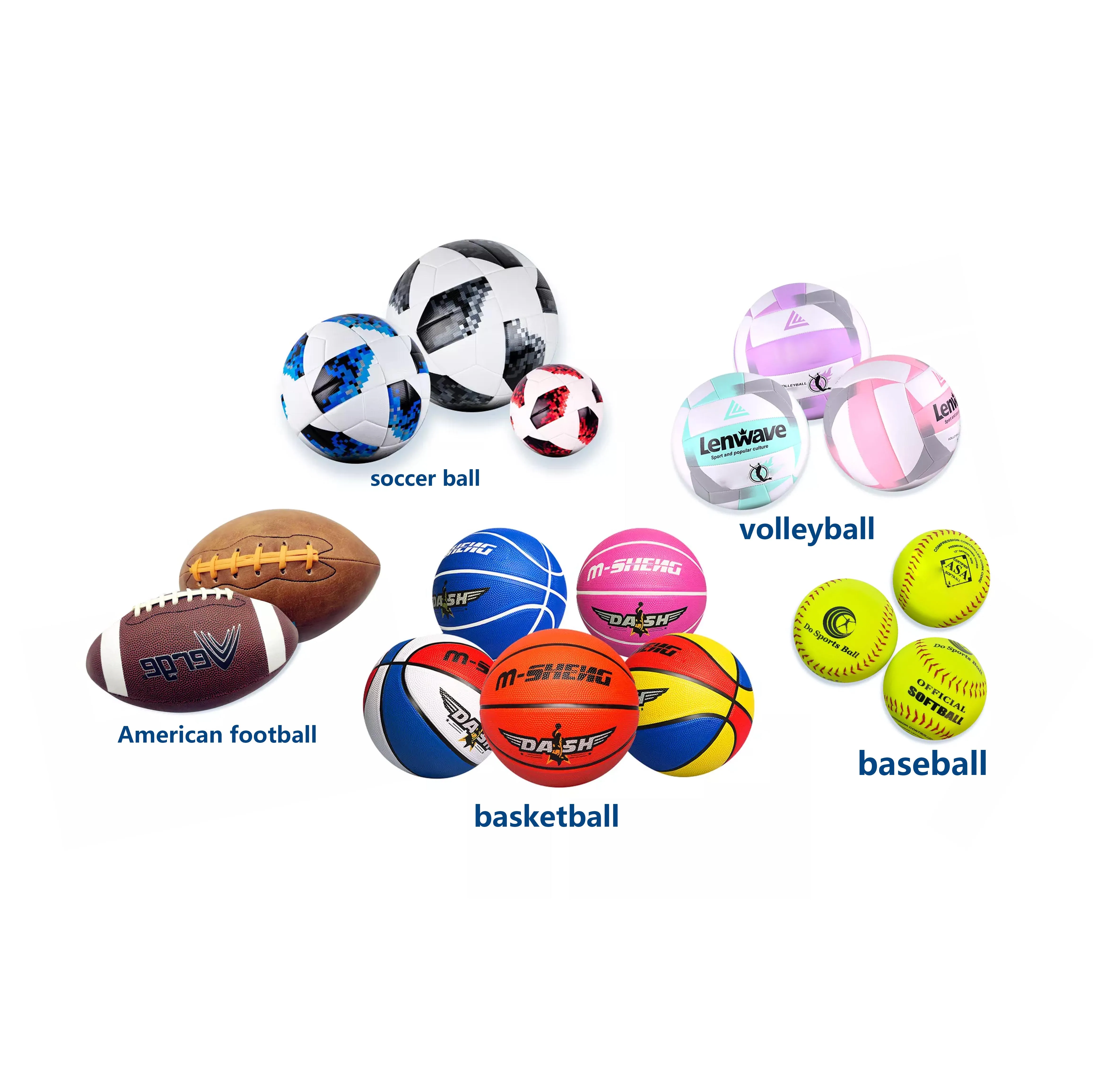Wholesale Promotion Product Oem Custom Brand Logo Sliotars Multi Color