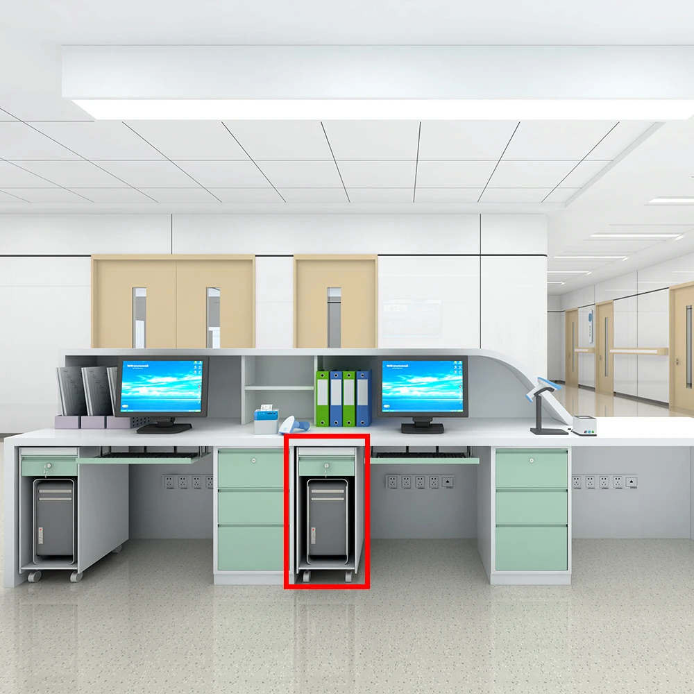 Clinic Disposal Station Stainless Steel Medicine Cabinet Dispensing Cabinet for Community Hospital PC Desk for School Workshop 6
