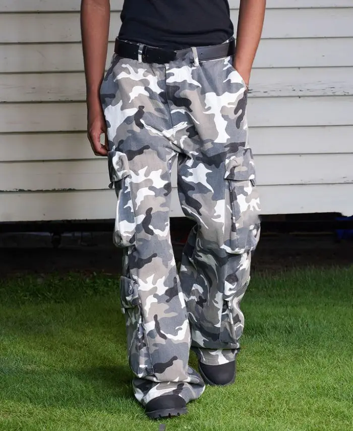 Salati Custom Cago Long Print Cotton Twill Wide Leg Baggy Carpenter Work Utility Tactical Camouflage Camo Cargo Pants for Men gallery 2