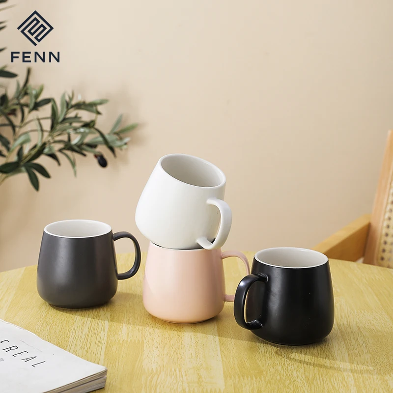 product fenn 400ml black mugs mate porcelain double color inner outside white wholesale ceramic custom cafe coffee mug-57