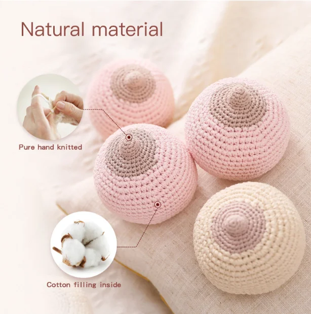 New Mother Breast Feeding Baby Simulation Model Amigurumi Crochet Toys Handmade Amigurumi for Soothe Your Baby to Sleep