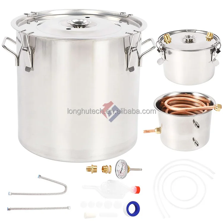 Ss Distillation Set Alcohol Distillation Still Spirits Kit Water Copper Tube Boiler Home ...