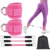 Elastic tube pink heels with full pink ankles