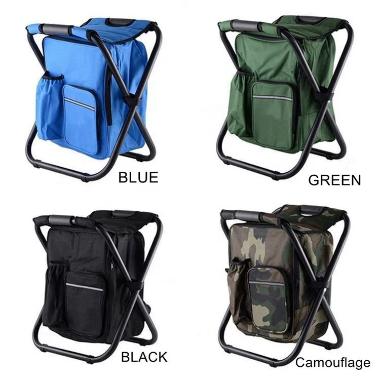 [OEM]silla De Beach Chair Backpack Foldable Stool Compact Fishing Camping Cooler