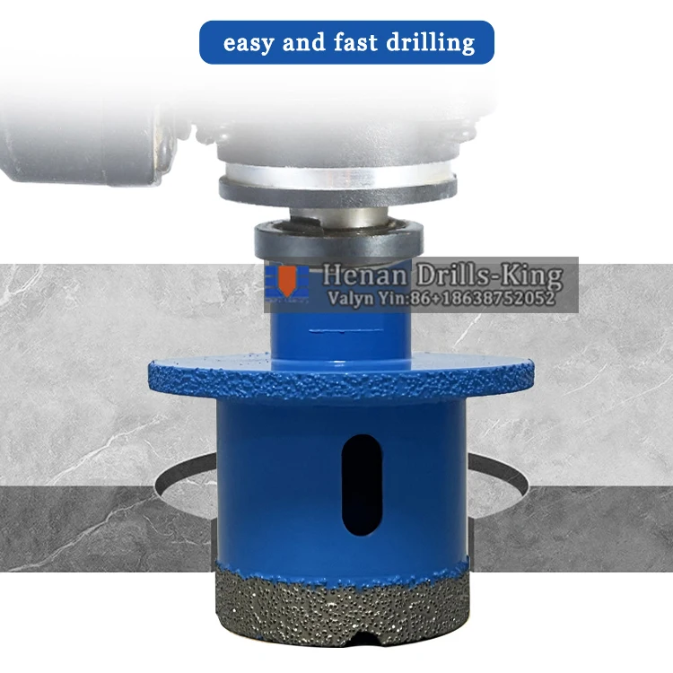 Provide M14 Threaded Triangle Shank Tile Brazed Washbasin Hole Opener Hole Saw Diamond Core Cutting Bit for Washbasin Marble