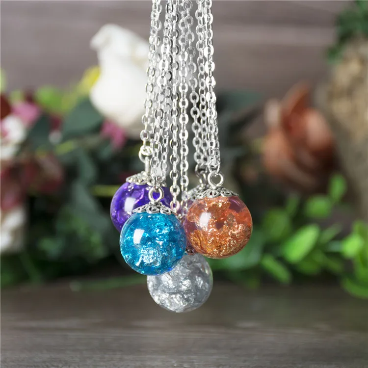10X Korean Christmas Crystal Glass Ball Charms Jewelry Decor Earrings Neckl N1C0 