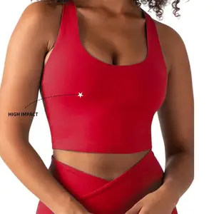 Custom Eco-Friendly Four-Way Stretch Spandex Women's Blank Gym Sports Bra Soft Workout Yoga Top for Girls