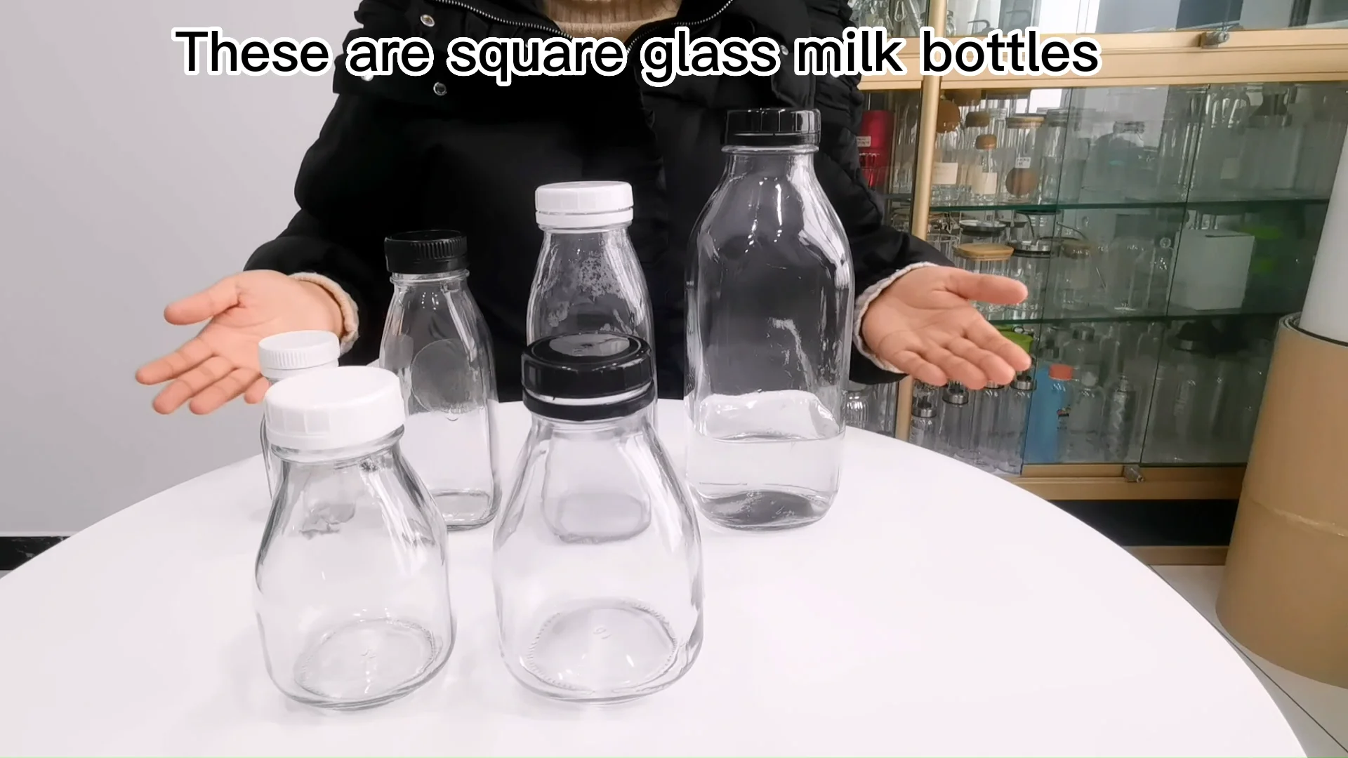 French square Cold Pressed Juice Drinking Glass Bottle Square 16oz 32oz  Glass Milk Bottle for Beverage