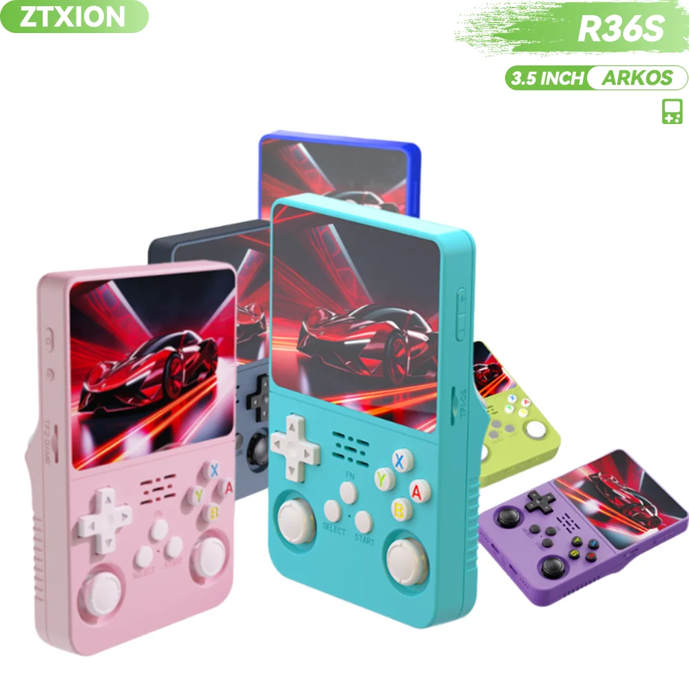 2026 R36S レトロゲーム機 64GB 携帯型ゲームプレーヤーシステム