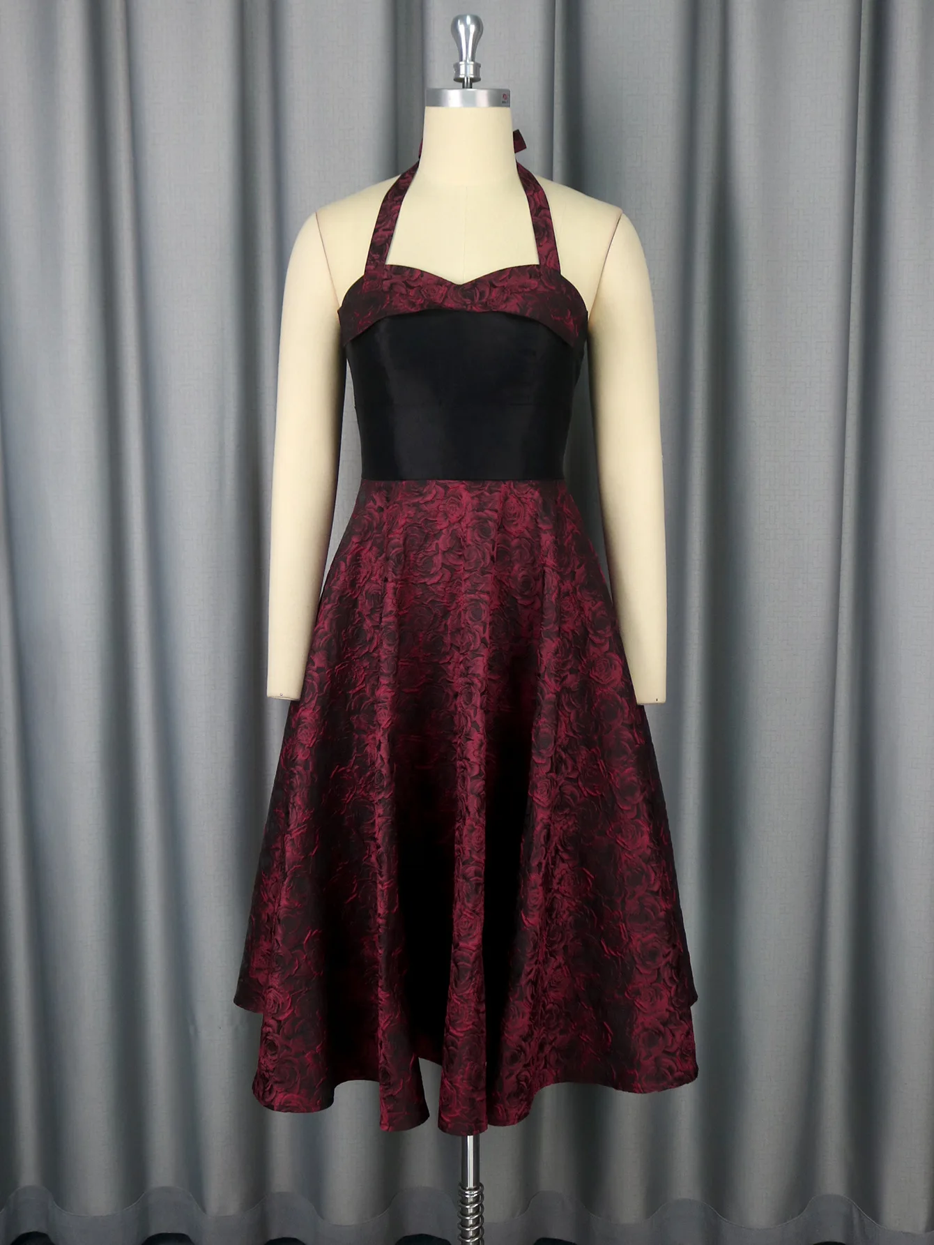 strapless open back dress Night Visit Gothic Retro Dress – Belchic main image 1