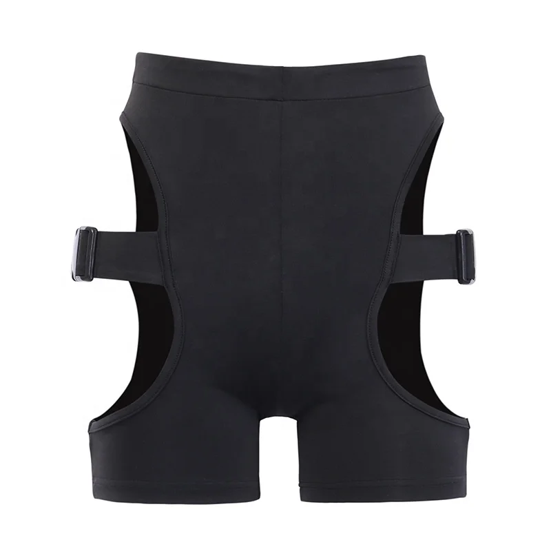 Young Ladies Openwork Bag Buckle Shorts 