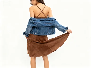 Women's Leather Spaghetti Strap Dress - Spring & Summer Wear with /ODM Service