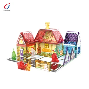 Chengji Magnetic Building Blocks Diy Construction Toy Set Cartoon Colorful Christmas Educational Building Block Toys