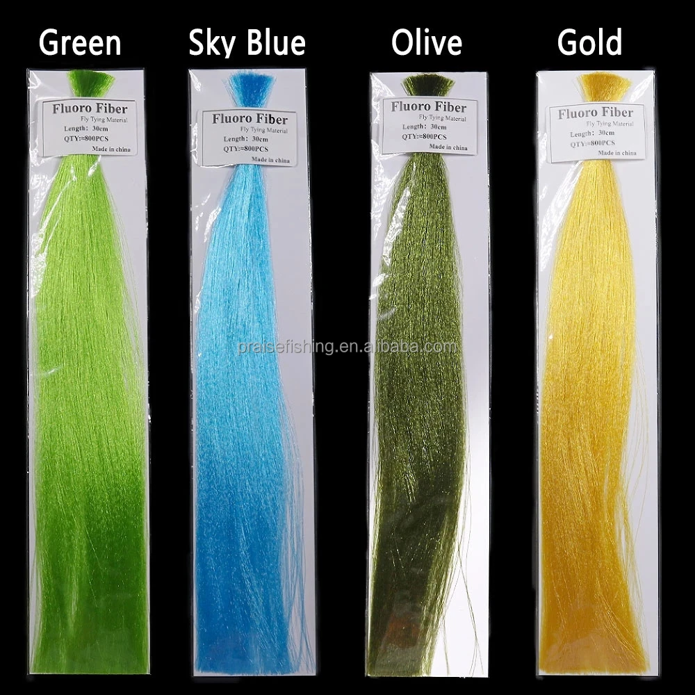 Fluoro Fiber Fly Tying Material Ultra Fine Flash Tinsel For Saltwater