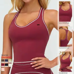 New Arrival Custom Logo Breathable Tops for Yoga Gym Sports Vest Women Comfortable Running Fitness Tank Top